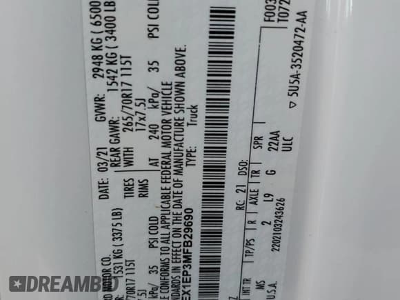 ✅ 2021 Ford F-150 XL • VIN: 1FTEX1EP3MFB29690 • Lot: 93094245. Listed on Copart with 79,503 mi. Free auction sales archive from the USA and detailed vehicle history report at DreamBid. Image 13.