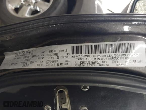 ✅ 2018 Ram 1500 Big Horn • VIN: 3C6RR7LT2JG226265 • Лот: 43472528. Опубликован ранее на IAAI с пробегом 199 840 миль. Бесплатный доступ к архиву аукционных продаж из США и подробный отчёт об истории автомобиля на DreamBid. Изображение 9.