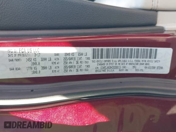 ✅ 2017 Dodge Durango SXT • VIN: 1C4RDJAG9HC839913 • Lot: 43815622. Wystawiony na IAAI z przebiegiem 149 608 mil. Bezpłatny archiwum sprzedaży aukcyjnych z USA i szczegółowy raport historii pojazdu na DreamBid. Zdjęcie 9.