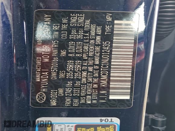 ✅ 2022 Genesis GV70 Sport • VIN: KMUMCDTC1NU012435 • Лот: 93450735. Опубликован ранее на Copart с пробегом 57 833 миль. Бесплатный доступ к архиву аукционных продаж из США и подробный отчёт об истории автомобиля на DreamBid. Изображение 13.