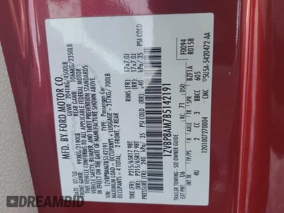 ✅ 2011 Ford Mustang Premium • VIN: 1ZVBP8AM7B5142191 • Lot: 82289515. Listed on Copart with 159,432 mi. Free auction sales archive from the USA and detailed vehicle history report at DreamBid. Image 12.