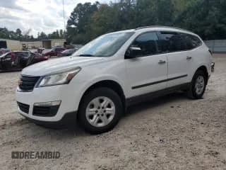 2017 Chevrolet Traverse LS z VIN 1GNKRFKD3HJ113911, wystawiony jako Copart lot #71700265 z przebiegiem 172 077 mil mil oraz Szkoda całkowita • Salvage title. Historia ofert i sprzedaży dostępna na DreamBid. Obrazek 1.