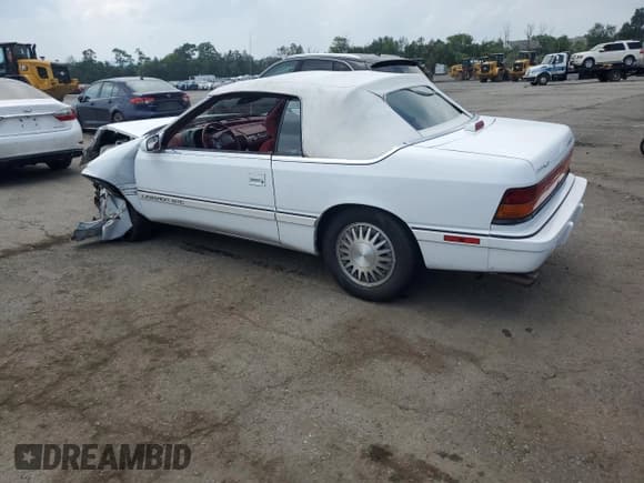 ✅ 1994 Chrysler LeBaron GTC • VIN: 1C3EU4533RF240274 • Lot: 62750285. Listed on Copart with 103,954 mi. Free auction sales archive from the USA and detailed vehicle history report at DreamBid. Image 2.