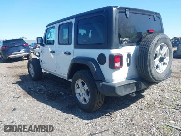 ✅ 2022 Jeep Wrangler Unlimited Sport S • VIN: 1C4HJXDG5NW254016 • Lot: 42214730. Listed on IAAI with 42,003 mi. Free auction sales archive from the USA and detailed vehicle history report at DreamBid. Image 3.
