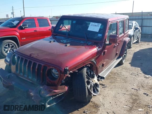 ✅ 2021 Jeep Wrangler Unlimited Sahara Altitude • VIN: 1C4HJXEGXMW594887 • Лот: 43318655. Опубликован ранее на IAAI с пробегом 55 229 миль. Бесплатный доступ к архиву аукционных продаж из США и подробный отчёт об истории автомобиля на DreamBid. Изображение 2.