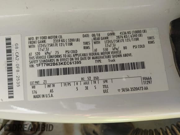 ✅ 2019 Ford F-250 XL • VIN: 1FT7W2B63KEC61395 • Lot: 43422109. Wystawiony na IAAI z przebiegiem 148 835 mil. Bezpłatny archiwum sprzedaży aukcyjnych z USA i szczegółowy raport historii pojazdu na DreamBid. Zdjęcie 9.