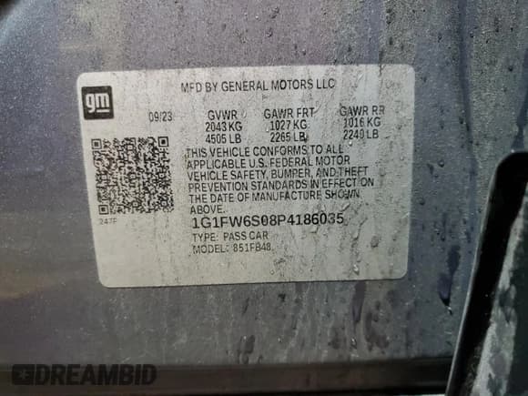 ✅ 2023 Chevrolet Bolt EV 1LT • VIN: 1G1FW6S08P4186035 • Lot: 79163604. Wystawiony na Copart z przebiegiem 28 839 mil. Bezpłatny archiwum sprzedaży aukcyjnych z USA i szczegółowy raport historii pojazdu na DreamBid. Zdjęcie 12.