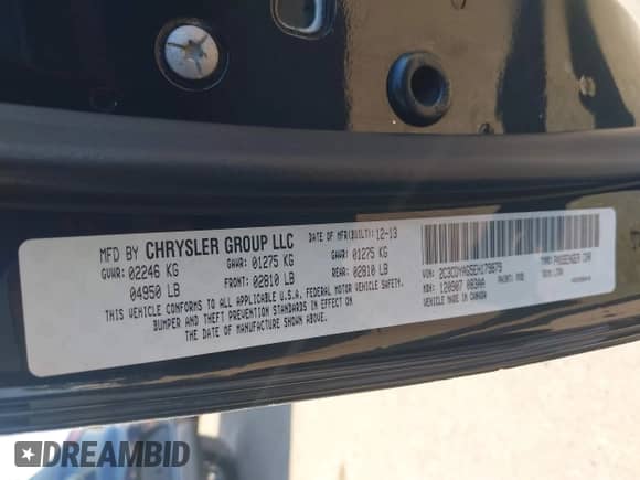 2014 Dodge Challenger SXT with VIN 2C3CDYAG5EH179879, listed as a IAAI auction lot 43410567 with 206,805 mi miles and . Bid and sale history available at DreamBid. Image 9.