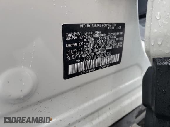 ✅ 2019 Subaru Forester Limited • VIN: JF2SKAUC9KH474290 • Lot: 90818495. Listed on Copart with 55,622 mi. Free auction sales archive from the USA and detailed vehicle history report at DreamBid. Image 13.