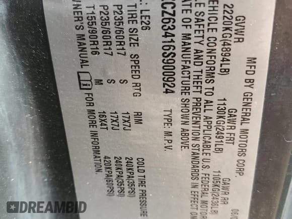✅ 2006 Saturn VUE • VIN: 5GZCZ63416S900924 • Lot: 45570595. Wystawiony na Copart z przebiegiem 197 319 mil. Bezpłatny archiwum sprzedaży aukcyjnych z USA i szczegółowy raport historii pojazdu na DreamBid. Zdjęcie 13.