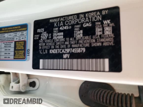 ✅ 2023 Kia Seltos SX • VIN: KNDETCA29P7455879 • Лот: 71534255. Опубликован ранее на Copart с пробегом 26 113 миль. Бесплатный доступ к архиву аукционных продаж из США и подробный отчёт об истории автомобиля на DreamBid. Изображение 13.