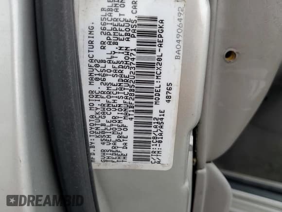 ✅ 2002 Toyota Avalon XL • VIN: 4T1BF28B52U237471 • Lot: 81747285. Wystawiony na Copart z przebiegiem 314 804 mil. Bezpłatny archiwum sprzedaży aukcyjnych z USA i szczegółowy raport historii pojazdu na DreamBid. Zdjęcie 12.