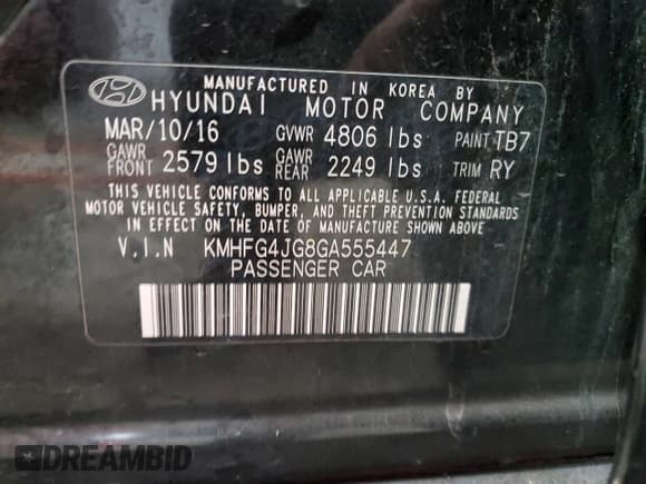 ✅ 2016 Hyundai Azera • VIN: KMHFG4JG8GA555447 • Lot: 45010475. Wystawiony na Copart z przebiegiem 96 531 mil. Bezpłatny archiwum sprzedaży aukcyjnych z USA i szczegółowy raport historii pojazdu na DreamBid. Zdjęcie 12.