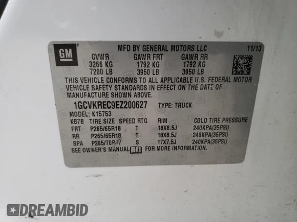 ✅ 2014 Chevrolet Silverado 1500 LT • VIN: 1GCVKREC9EZ200627 • Лот: 79077443. Опубликован ранее на Copart с пробегом 206 994 миль. Бесплатный доступ к архиву аукционных продаж из США и подробный отчёт об истории автомобиля на DreamBid. Изображение 13.