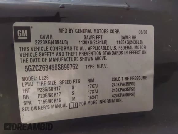 ✅ 2006 Saturn VUE • VIN: 5GZCZ63456S899762 • Lot: 42789916. Wystawiony na IAAI z przebiegiem 226 225 mil. Bezpłatny archiwum sprzedaży aukcyjnych z USA i szczegółowy raport historii pojazdu na DreamBid. Zdjęcie 9.