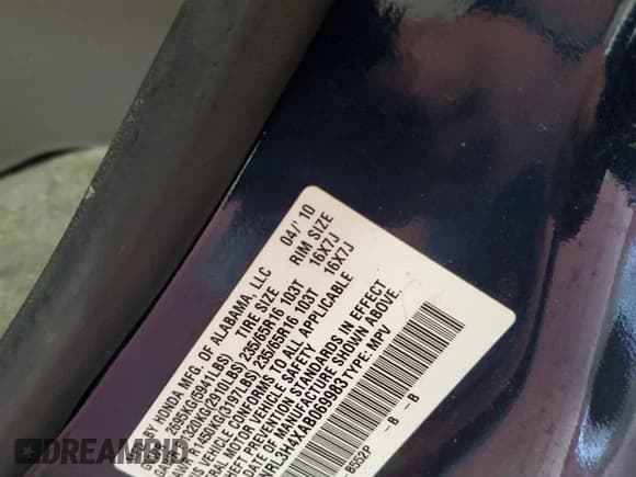 ✅ 2010 Honda Odyssey EX • VIN: 5FNRL3H4XAB069983 • Лот: 60416935. Опубликован ранее на Copart с пробегом 263 254 миль. Бесплатный доступ к архиву аукционных продаж из США и подробный отчёт об истории автомобиля на DreamBid. Изображение 14.