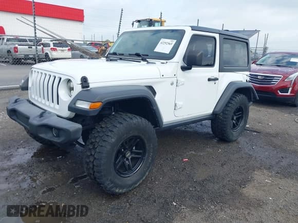 ✅ 2018 Jeep Wrangler Sport S • VIN: 1C4GJXAG2JW225146 • Lot: 42292565. Listed on IAAI with 54,885 mi. Free auction sales archive from the USA and detailed vehicle history report at DreamBid. Image 2.