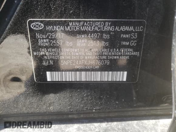 ✅ 2018 Hyundai Sonata SE • VIN: 5NPE24AFXJH676079 • Lot: 44744513. Listed on Copart with 41,881 mi. Free auction sales archive from the USA and detailed vehicle history report at DreamBid. Image 14.