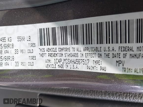 ✅ 2017 Jeep Cherokee Limited • VIN: 1C4PJMDSXHW567517 • Лот: 42830980. Опубликован ранее на IAAI с пробегом 116 078 миль. Бесплатный доступ к архиву аукционных продаж из США и подробный отчёт об истории автомобиля на DreamBid. Изображение 9.