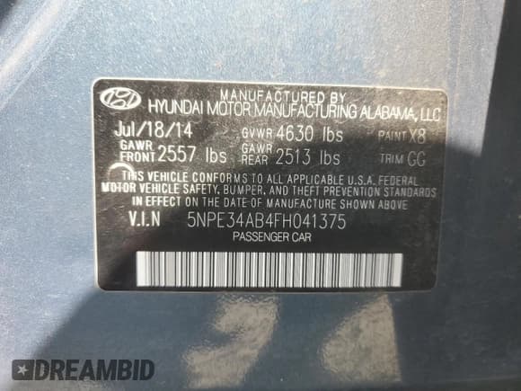 ✅ 2015 Hyundai Sonata Sport • VIN: 5NPE34AB4FH041375 • Lot: 60552885. Wystawiony na Copart z przebiegiem 174 794 mil. Bezpłatny archiwum sprzedaży aukcyjnych z USA i szczegółowy raport historii pojazdu na DreamBid. Zdjęcie 12.