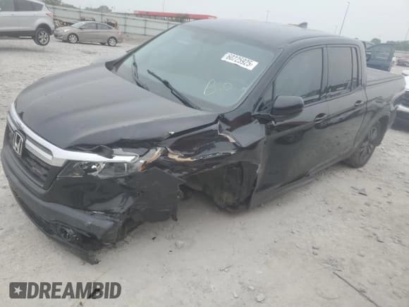 ✅ 2019 Honda Ridgeline Sport • VIN: 5FPYK2F13KB008453 • Lot: 60225925. Listed on Copart with Not provided. Free auction sales archive from the USA and detailed vehicle history report at DreamBid. Image 1.