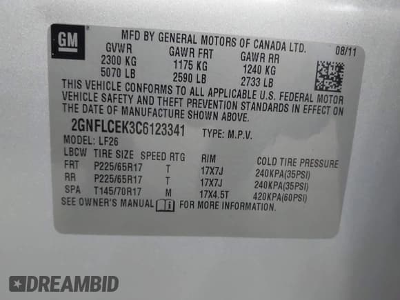 ✅ 2012 Chevrolet Equinox LS • VIN: 2GNFLCEK3C6123341 • Лот: 43620507. Опубликован ранее на IAAI с пробегом 139 849 миль. Бесплатный доступ к архиву аукционных продаж из США и подробный отчёт об истории автомобиля на DreamBid. Изображение 9.