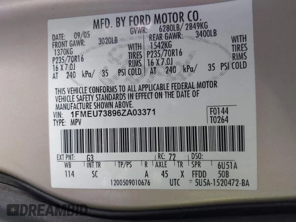 ✅ 2006 Ford Explorer XLT • VIN: 1FMEU73896ZA03371 • Lot: 42100572. Wystawiony na IAAI z przebiegiem 174 804 mil. Bezpłatny archiwum sprzedaży aukcyjnych z USA i szczegółowy raport historii pojazdu na DreamBid. Zdjęcie 9.
