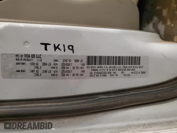 ✅ 2016 Dodge Grand Caravan SE • VIN: 2C4RDGBG7GR317028 • Lot: 81968595. Wystawiony na Copart z przebiegiem 102 829 mil. Bezpłatny archiwum sprzedaży aukcyjnych z USA i szczegółowy raport historii pojazdu na DreamBid. Zdjęcie 13.