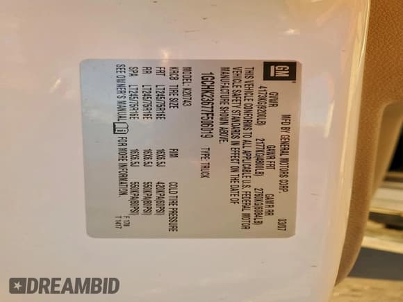 ✅ 2007 Chevrolet Silverado 2500HD 1LT • VIN: 1GCHK23677F506019 • Лот: 94180515. Опубликован ранее на Copart с пробегом 365 114 миль. Бесплатный доступ к архиву аукционных продаж из США и подробный отчёт об истории автомобиля на DreamBid. Изображение 12.