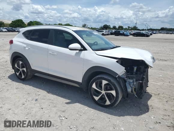 2017 Hyundai Tucson Night Edition with VIN KM8J3CA26HU297594, listed as a Copart auction lot 61288665 with 112,195 mi miles and Salvage title. Bid and sale history available at DreamBid. Image 4.