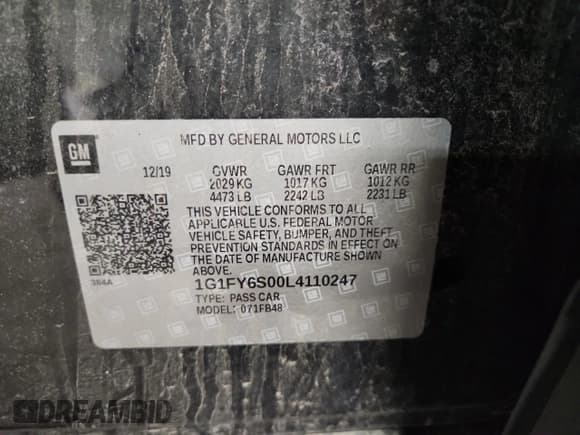 ✅ 2020 Chevrolet Bolt EV LT • VIN: 1G1FY6S00L4110247 • Лот: 82619105. Опубликован ранее на Copart с пробегом 58 106 миль. Бесплатный доступ к архиву аукционных продаж из США и подробный отчёт об истории автомобиля на DreamBid. Изображение 14.