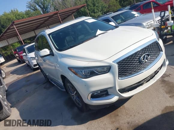 ✅ 2017 Infiniti QX60 • VIN: 5N1DL0MN0HC544034 • Lot: 43185862. Listed on IAAI with 126,436 mi. Free auction sales archive from the USA and detailed vehicle history report at DreamBid. Image 1.