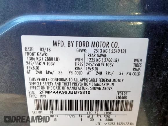 ✅ 2018 Ford Edge Titanium • VIN: 2FMPK4K99JBB75810 • Lot: 91028345. Wystawiony na Copart z przebiegiem 159 258 mil. Bezpłatny archiwum sprzedaży aukcyjnych z USA i szczegółowy raport historii pojazdu na DreamBid. Zdjęcie 13.