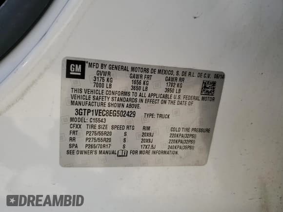 ✅ 2014 GMC Sierra 1500 SLT • VIN: 3GTP1VEC8EG502429 • Лот: 47784725. Опубликован ранее на Copart с пробегом 200 581 миль. Бесплатный доступ к архиву аукционных продаж из США и подробный отчёт об истории автомобиля на DreamBid. Изображение 13.