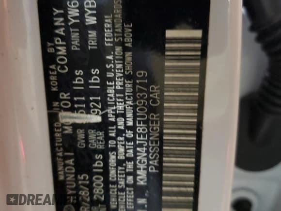 ✅ 2015 Hyundai Genesis 3.8L • VIN: KMHGN4JE8FU093719 • Lot: 42108725. Wystawiony na Copart z przebiegiem 74 047 mil. Bezpłatny archiwum sprzedaży aukcyjnych z USA i szczegółowy raport historii pojazdu na DreamBid. Zdjęcie 12.