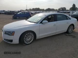 ✅ 2014 Audi A8 4.0T • VIN: WAUR2AFDXEN003870 • Lot: 71803015. Wystawiony na Copart z przebiegiem 115 391 mil. Bezpłatny archiwum sprzedaży aukcyjnych z USA i szczegółowy raport historii pojazdu na DreamBid. Zdjęcie 1.