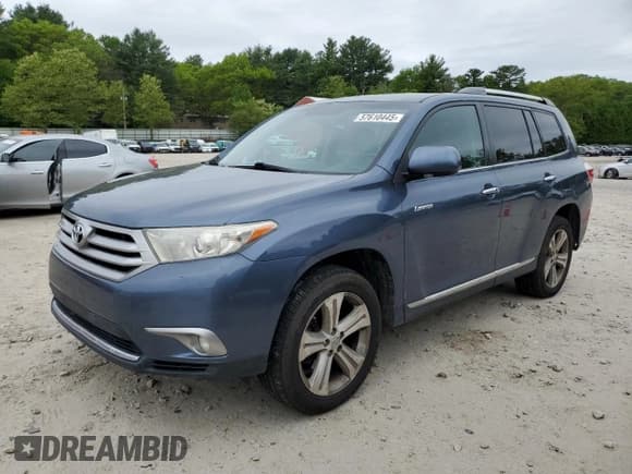 ✅ 2013 Toyota Highlander Limited • VIN: 5TDDK3EH0DS269744 • Lot: 57610445. Listed on Copart with 241,468 mi. Free auction sales archive from the USA and detailed vehicle history report at DreamBid. Image 1.