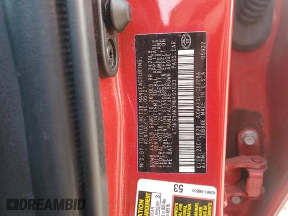 2021 Toyota Camry XSE с VIN 4T1K61AK3MU467033, выставлен на аукционе Copart как лот 60331115 с пробегом 60 692 миль миль и Списание • Salvage title. История ставок и продаж доступна на DreamBid. Изображение 12.