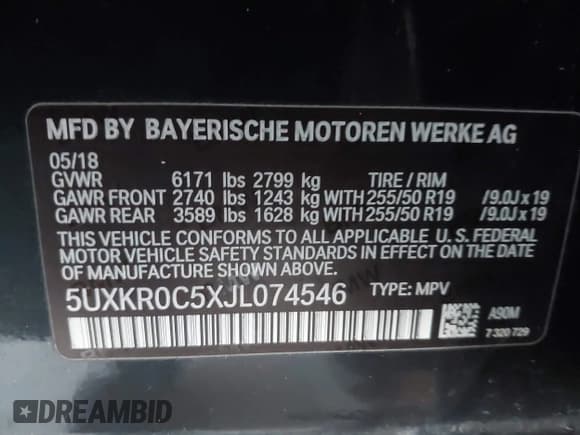 ✅ 2018 BMW X5 xDrive35i • VIN: 5UXKR0C5XJL074546 • Lot: 43673898. Wystawiony na IAAI z przebiegiem 78 435 mil. Bezpłatny archiwum sprzedaży aukcyjnych z USA i szczegółowy raport historii pojazdu na DreamBid. Zdjęcie 9.