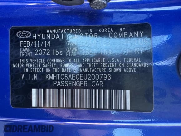 ✅ 2014 Hyundai Veloster Turbo • VIN: KMHTC6AE0EU200793 • Lot: 77647964. Wystawiony na Copart z przebiegiem 123 349 mil. Bezpłatny archiwum sprzedaży aukcyjnych z USA i szczegółowy raport historii pojazdu na DreamBid. Zdjęcie 10.