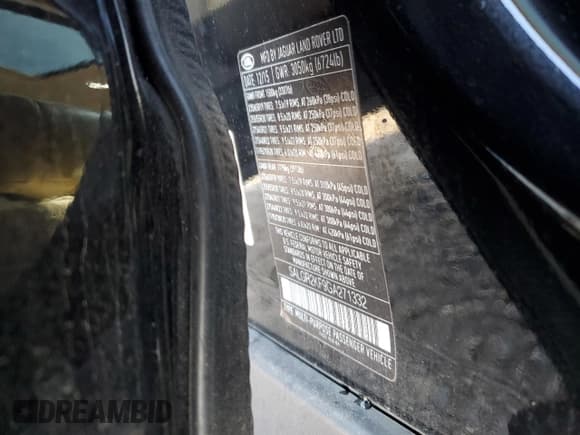 ✅ 2016 Land Rover Range Rover • VIN: SALGR2KF9GA271332 • Lot: 45560085. Listed on Copart with 83,493 mi. Free auction sales archive from the USA and detailed vehicle history report at DreamBid. Image 13.