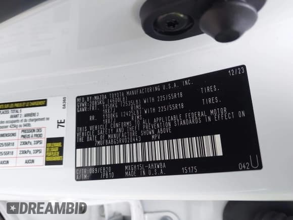 ✅ 2024 Toyota Corolla Cross Hybrid S • VIN: 7MUFBABG5RV020443 • Lot: 41945737. Wystawiony na IAAI z przebiegiem 30 994 mil. Bezpłatny archiwum sprzedaży aukcyjnych z USA i szczegółowy raport historii pojazdu na DreamBid. Zdjęcie 9.