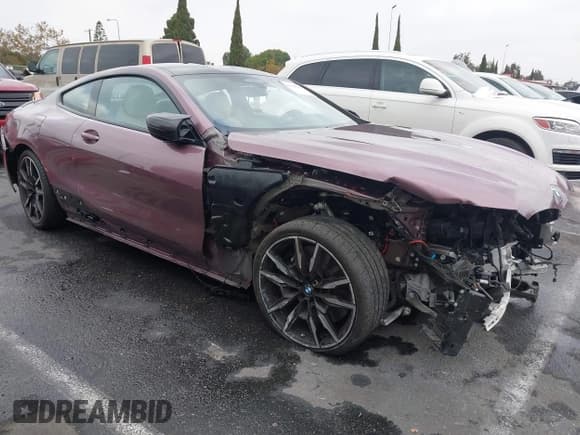 ✅ 2023 BMW 8 Series M850i xDrive • VIN: WBABC4C03PCK50261 • Lot: 43608568. Listed on IAAI with 29,434 mi. Free auction sales archive from the USA and detailed vehicle history report at DreamBid. Image 1.