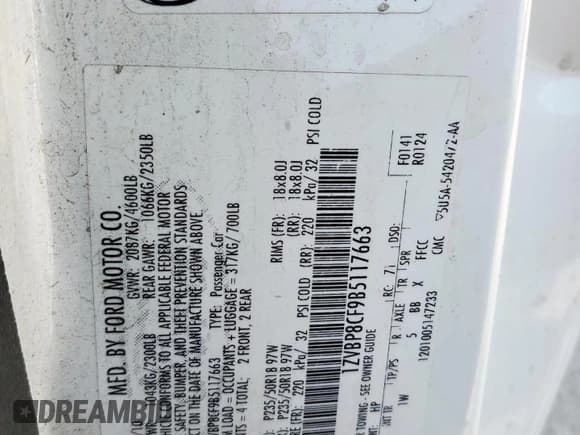 ✅ 2011 Ford Mustang GT Premium • VIN: 1ZVBP8CF9B5117663 • Лот: 67475185. Опубликован ранее на Copart с пробегом 170 424 миль. Бесплатный доступ к архиву аукционных продаж из США и подробный отчёт об истории автомобиля на DreamBid. Изображение 12.