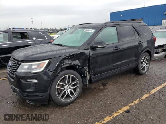 ✅ 2018 Ford Explorer Sport • VIN: 1FM5K8GT6JGC53598 • Лот: 69430495. Опубликован ранее на Copart с пробегом 160 369 миль. Бесплатный доступ к архиву аукционных продаж из США и подробный отчёт об истории автомобиля на DreamBid. Изображение 1.