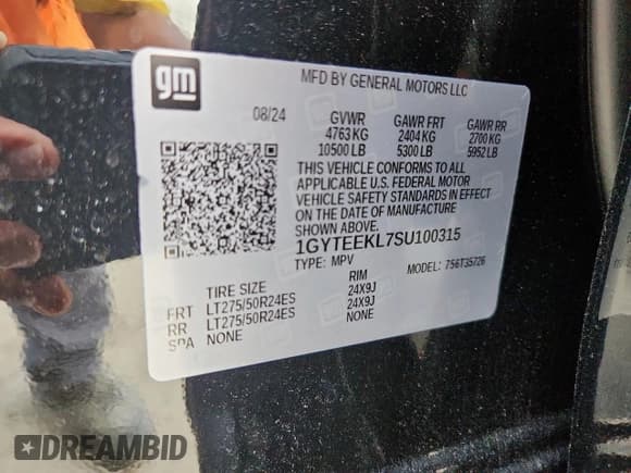 ✅ 2025 Cadillac ESCALADE IQ • VIN: 1GYTEEKL7SU100315 • Lot: 64686955. Listed on Copart with 3,564 mi. Free auction sales archive from the USA and detailed vehicle history report at DreamBid. Image 14.