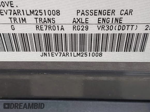 ✅ 2020 Infiniti Q50 Luxe • VIN: JN1EV7AR1LM251008 • Lot: 43522393. Listed on IAAI with 68,598 mi. Free auction sales archive from the USA and detailed vehicle history report at DreamBid. Image 9.