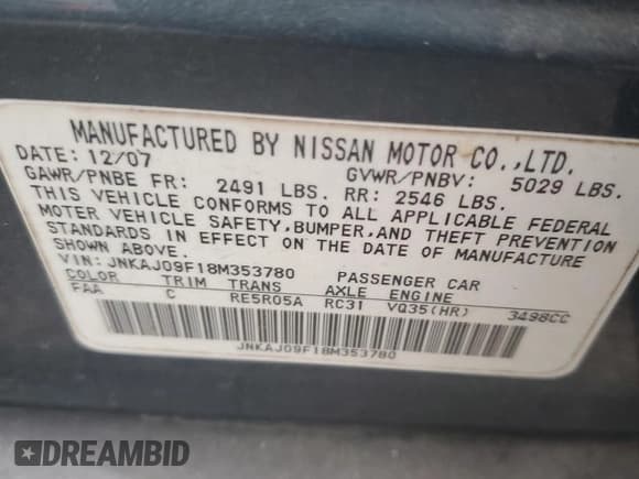 ✅ 2008 Infiniti EX Journey • VIN: JNKAJ09F18M353780 • Lot: 92849915. Wystawiony na Copart z przebiegiem Nie podano. Bezpłatny archiwum sprzedaży aukcyjnych z USA i szczegółowy raport historii pojazdu na DreamBid. Zdjęcie 12.