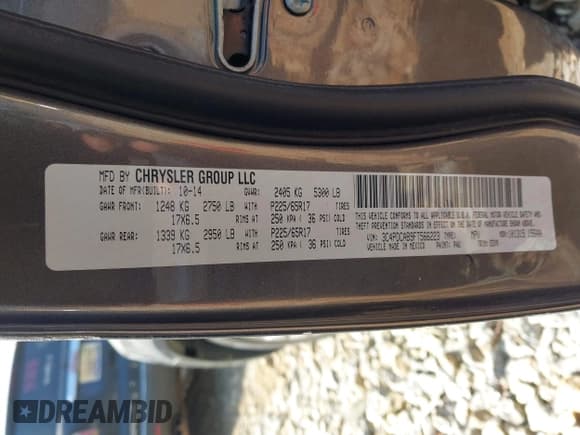 ✅ 2015 Dodge Journey American Value • VIN: 3C4PDCAB9FT566223 • Lot: 43502532. Wystawiony na IAAI z przebiegiem 172 804 mil. Bezpłatny archiwum sprzedaży aukcyjnych z USA i szczegółowy raport historii pojazdu na DreamBid. Zdjęcie 9.