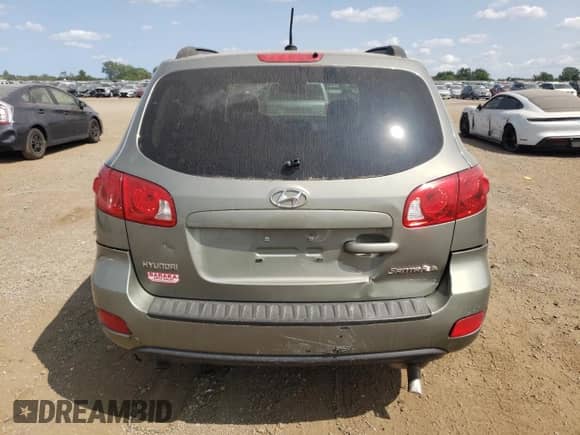 2008 Hyundai Santa Fe GLS with VIN 5NMSG13D08H161310, listed as a Copart auction lot 68065324 with Not provided miles and Salvage title. Bid and sale history available at DreamBid. Image 6.